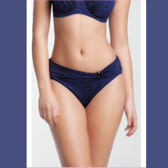 NEW‎ Fantasie Gathered Fold Brief Persian Bikini Bottom Cheetah [SZ Small ] - Picture 1 of 4
